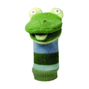 Cate & Levi Wool Animal Puppet - Frog