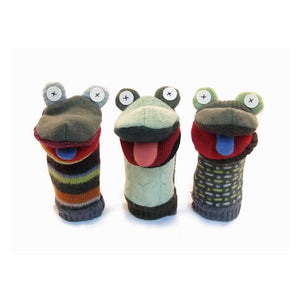 Cate & Levi Wool Animal Puppet - Frog