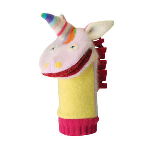 Cate & Levi Wool Animal Puppet - Unicorn