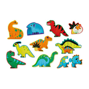 crocodile creek 2 piece let's begin puzzles - dinosaurs