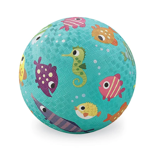 crocodile creek fish 7 inch rubber play ball