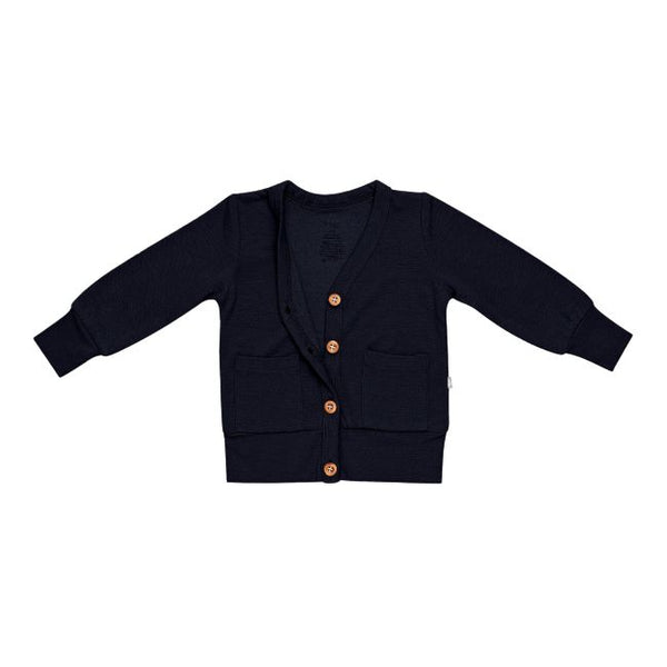 Kyte Baby Toddler Jersey Cardigan in Midnight 0 3m