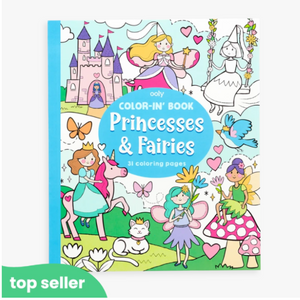 ooly color-in' book - princesses & fairies