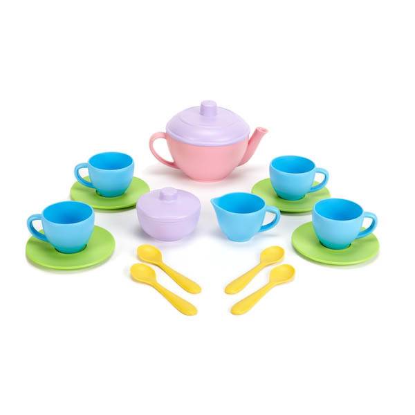 Green toys tea set pink on sale