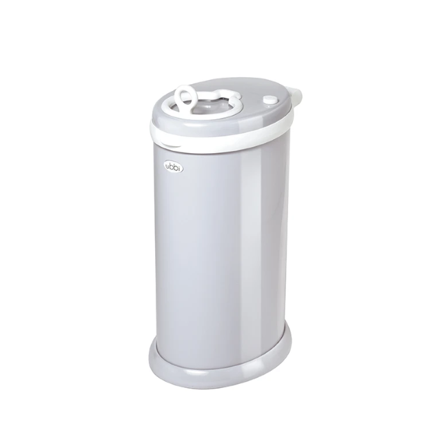 ubbi eco-friendly stainless diaper pail - grey